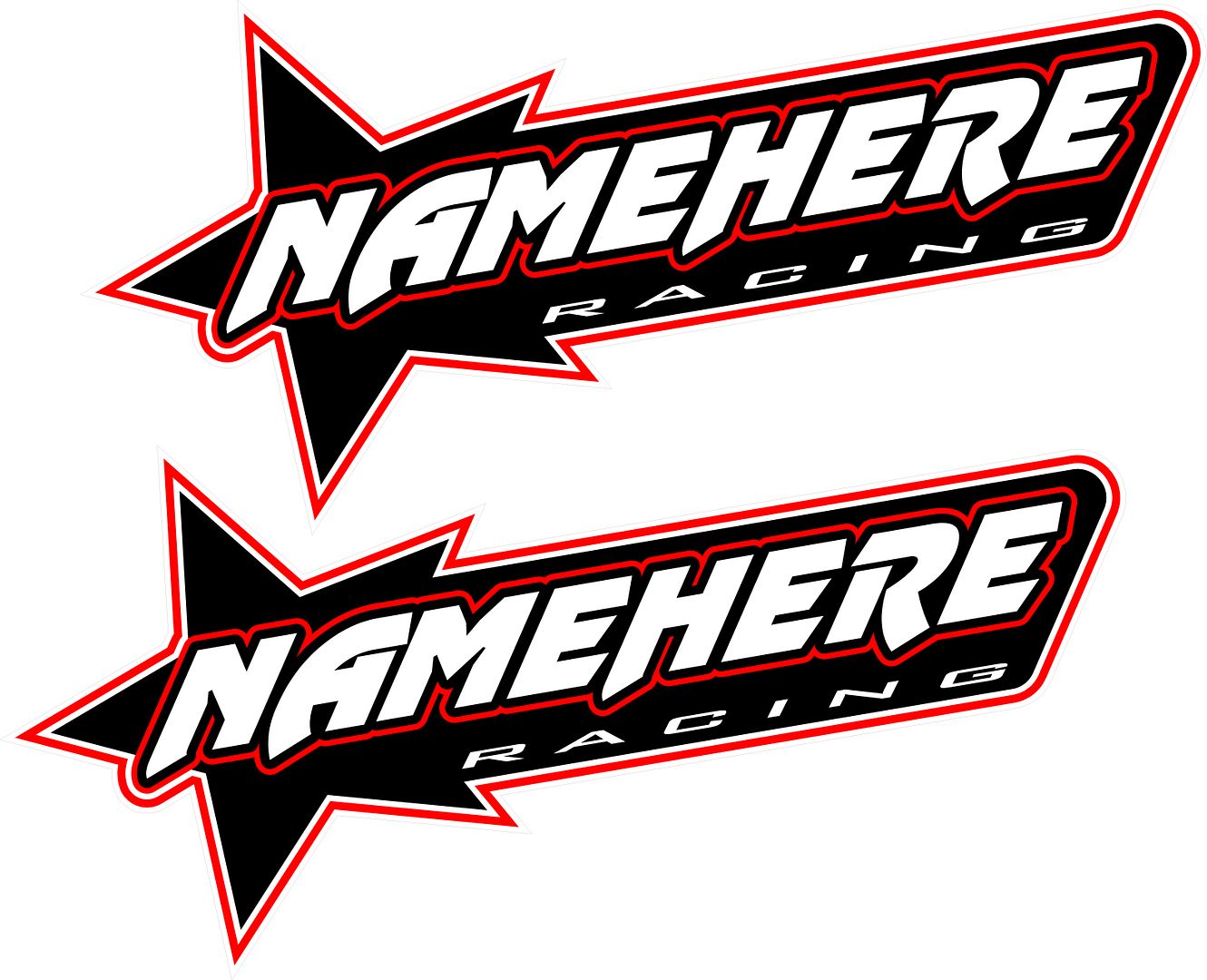 Find CUSTOM RACING DECALS personalized name motorcycle stickers